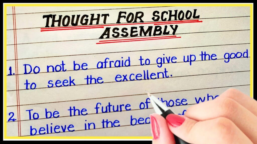 Thoughts For Kids Archives My School Years