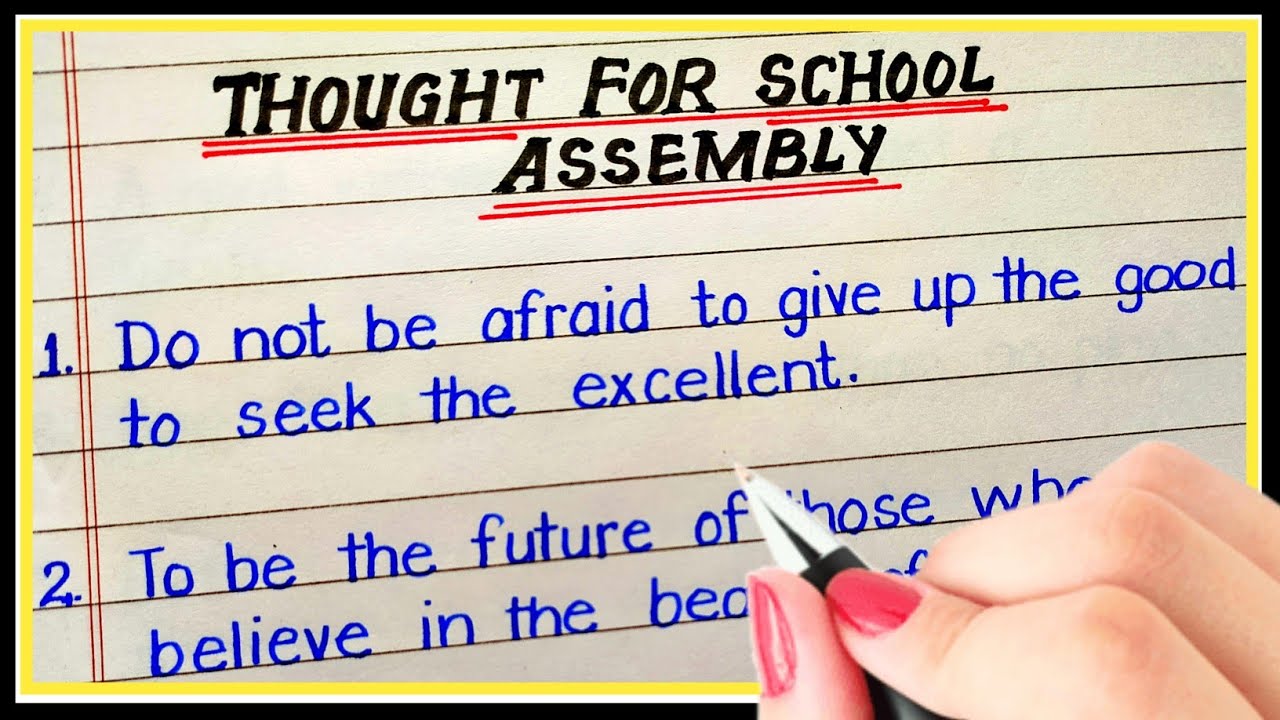 school thought of the day Archives - My School Years