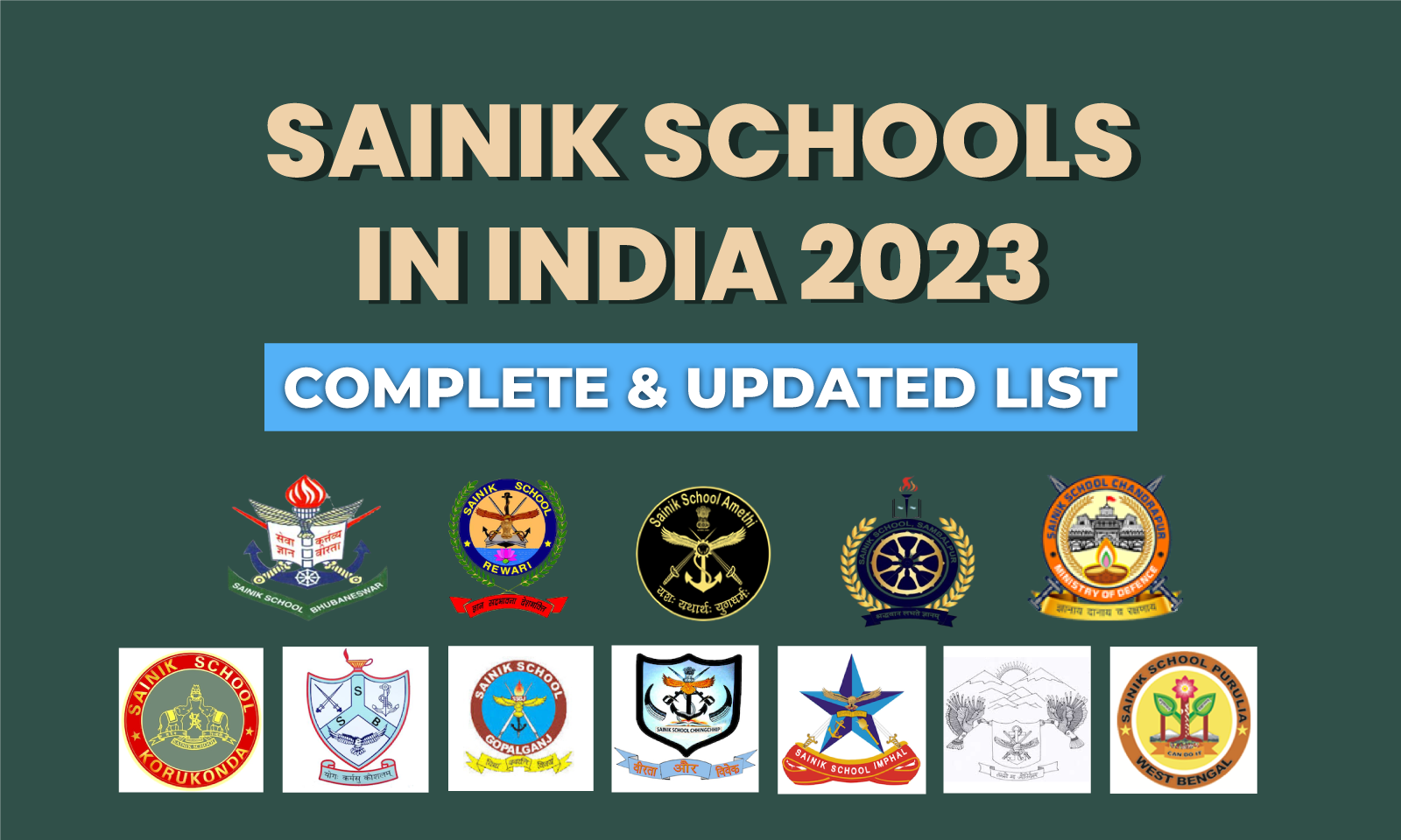 list of sainik school in india